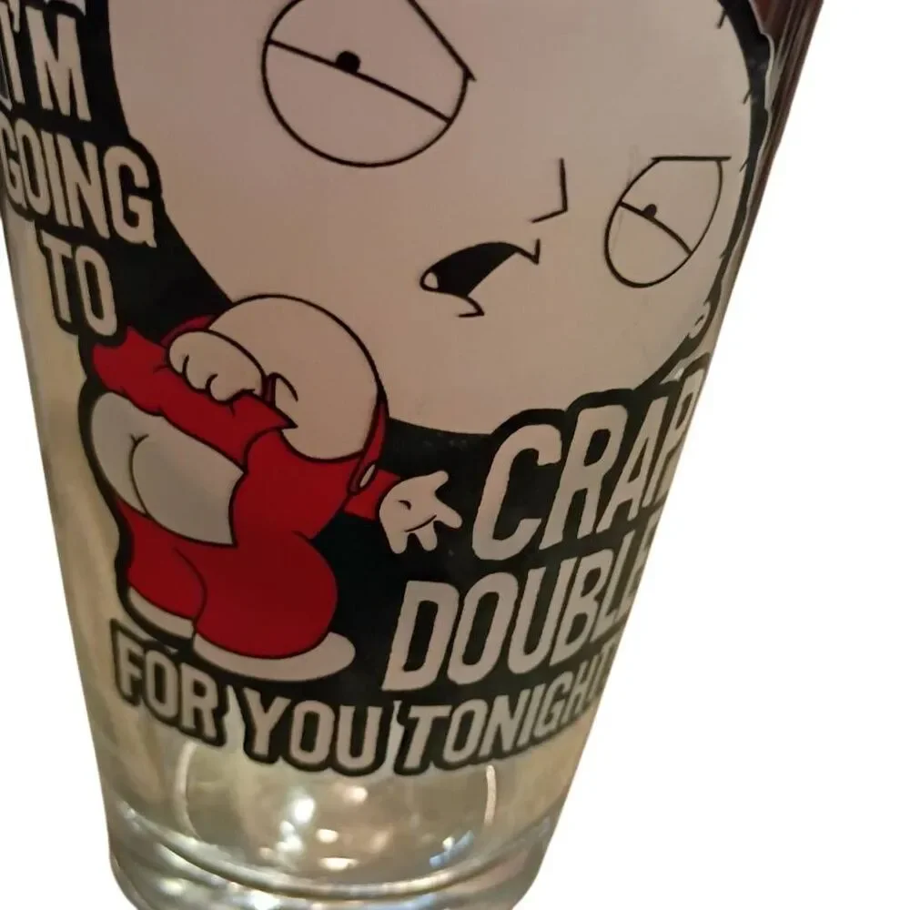 Family Guy Pint Beer Glass with Stewie Funny